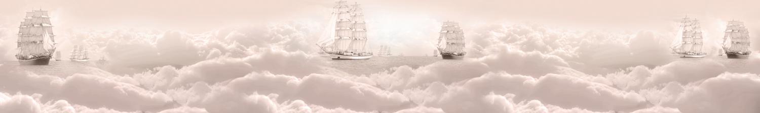 Изображение скинали, небо, рисунок, корабли, облака