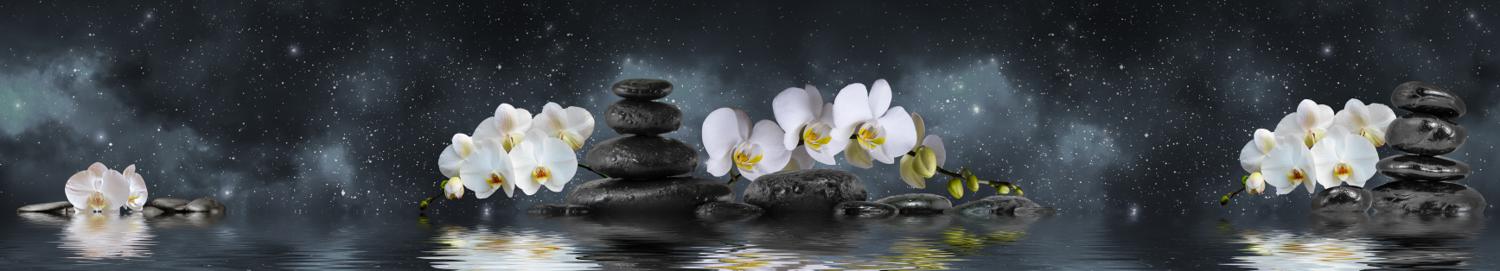 Изображение скинали, цветы, камни, орхидеи