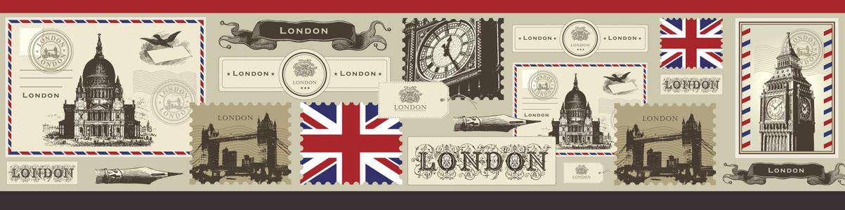Изображение скинали, лондон, марки, открытки, винтаж