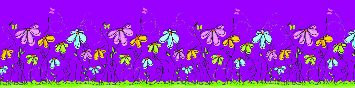 Изображение скинали, цветы, рисунок, бабочки, векторный