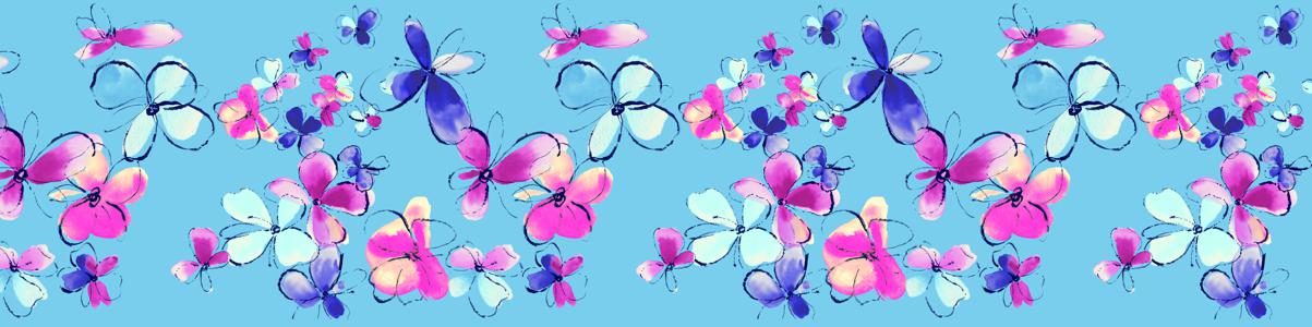 Изображение скинали, цветы, бабочка